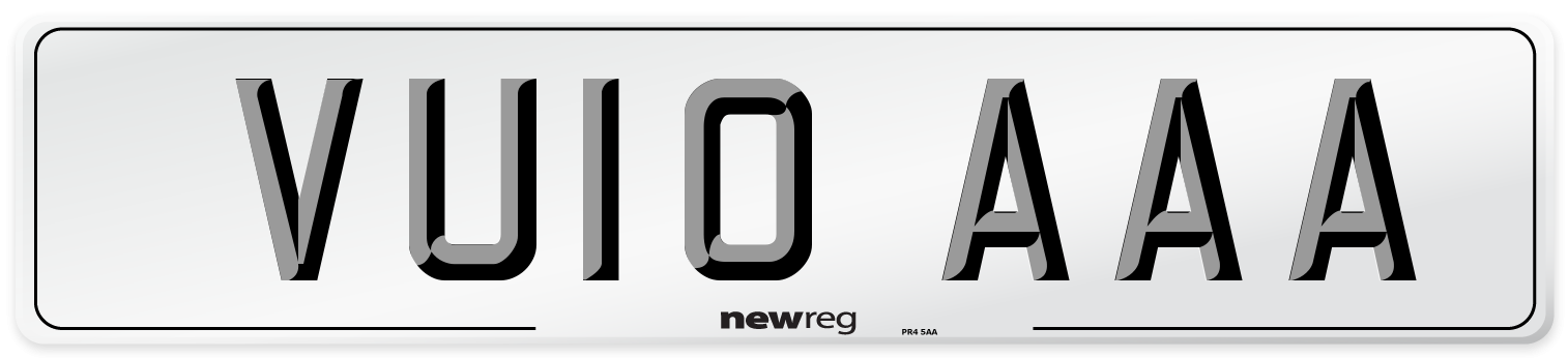 VU10 AAA Number Plate from New Reg